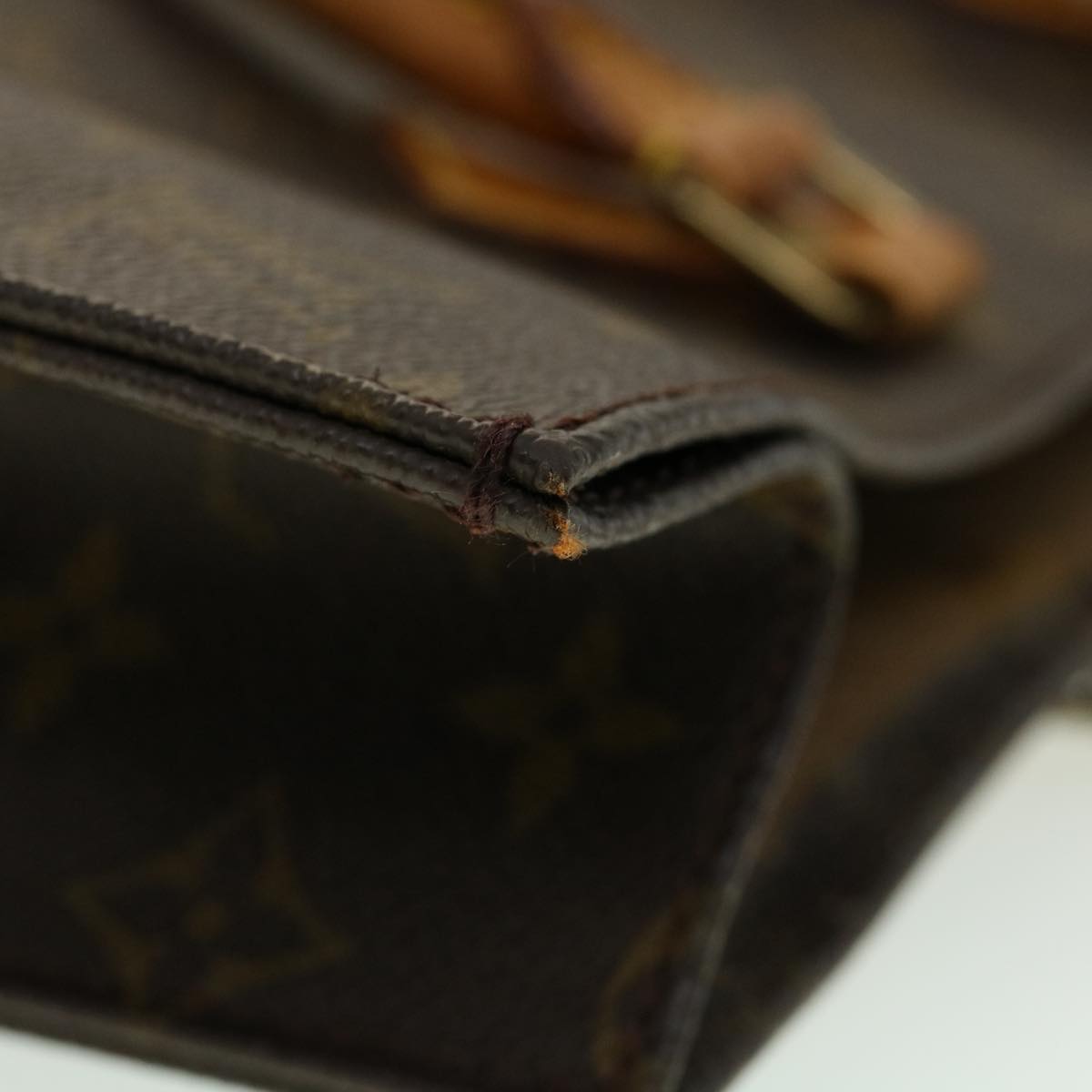 LOUIS VUITTON Monogram Sac Plat Hand Bag M51140 LV jk2215