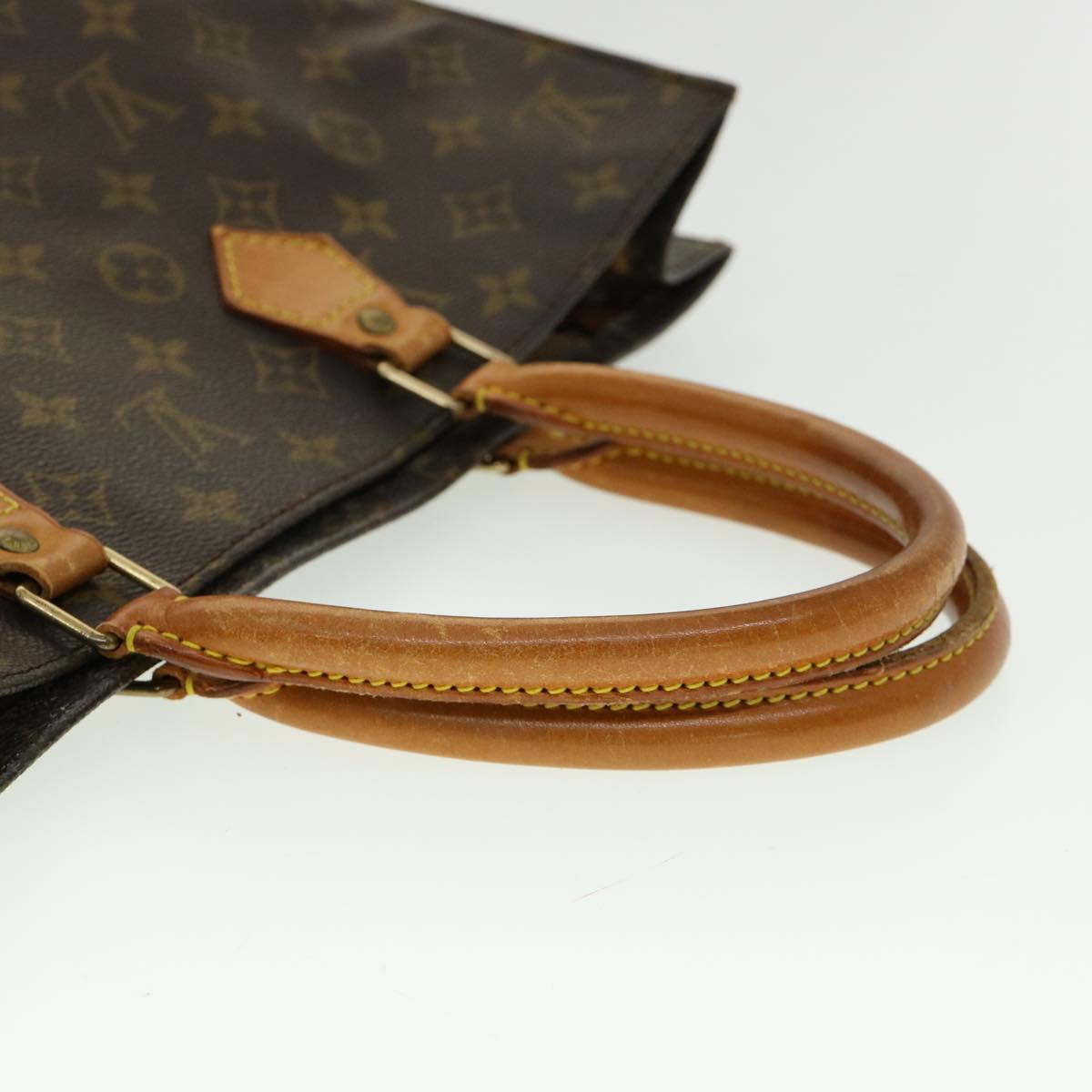LOUIS VUITTON Monogram Sac Plat Hand Bag M51140 LV jk2215