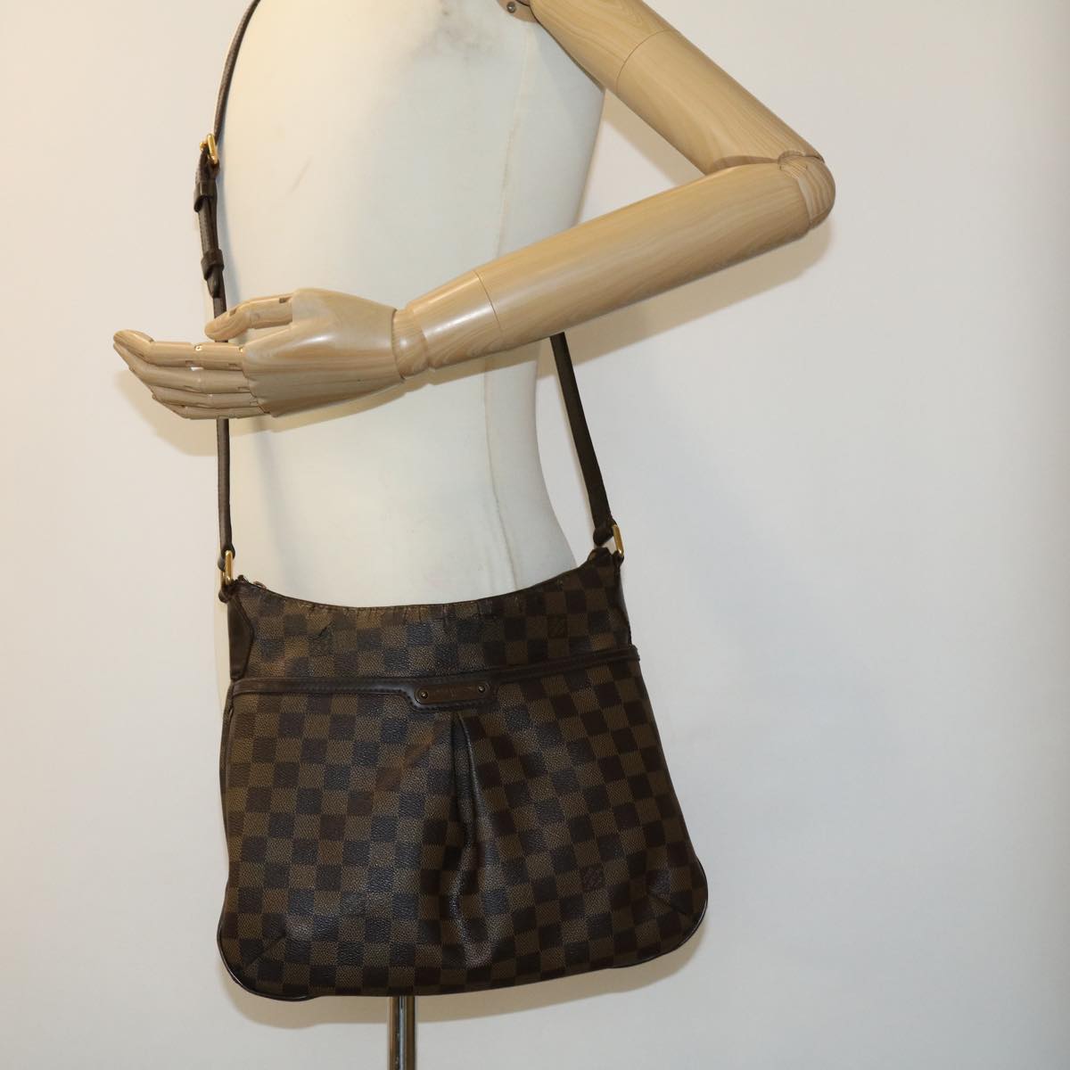LOUIS VUITTON Damier Ebene Bloomsbury PM Shoulder Bag N42251 LV jk2287