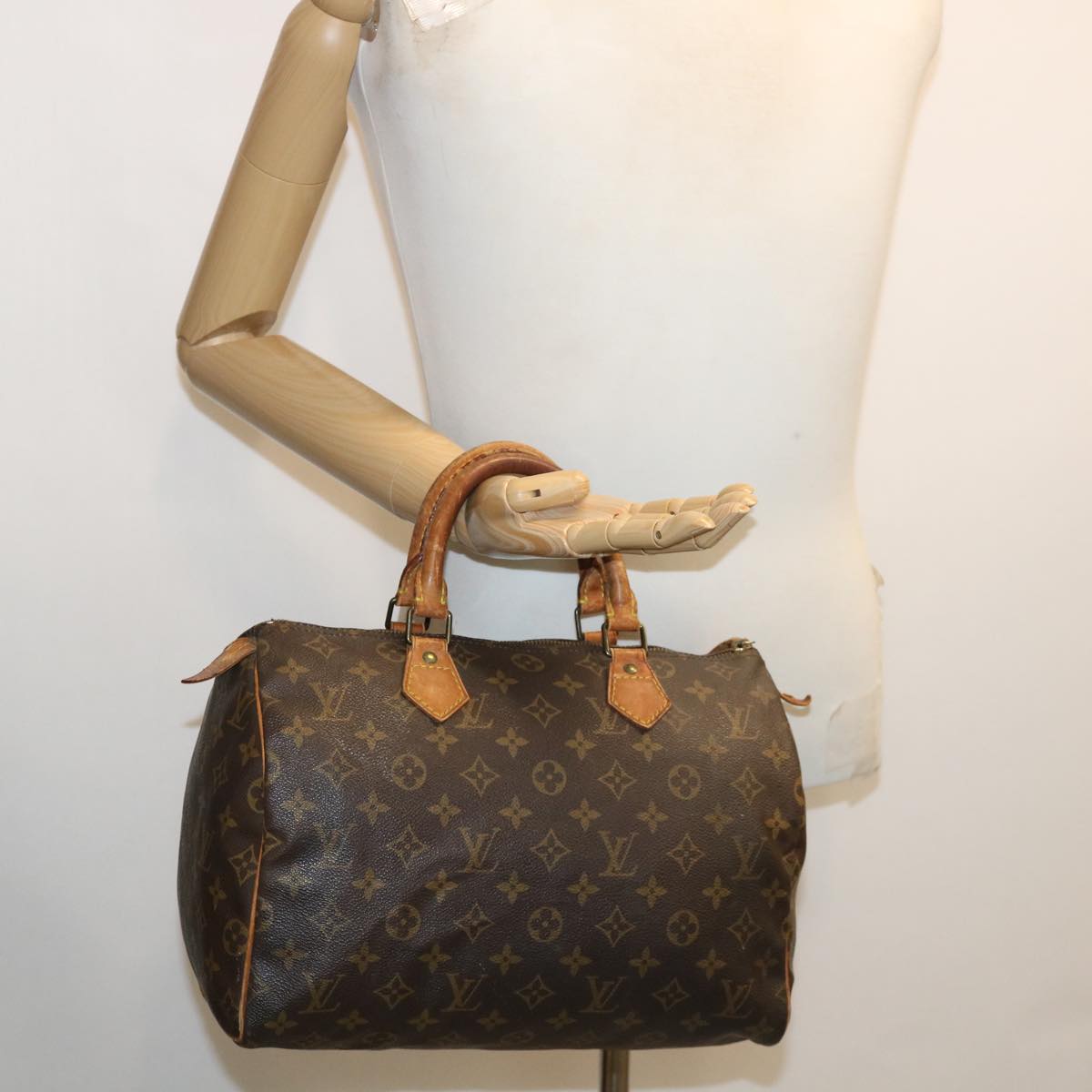LOUIS VUITTON Monogram Speedy 30 Hand Bag M41526 LV jk2316