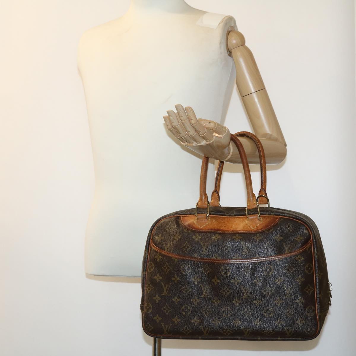 LOUIS VUITTON Monogram Deauville Hand Bag M47270 LV jk2404