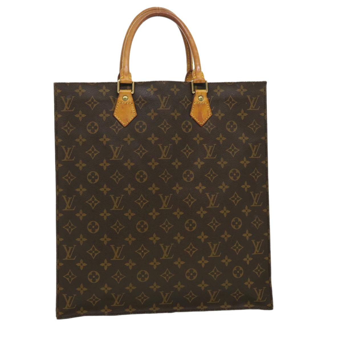 LOUIS VUITTON Monogram Sac Plat Hand Bag M51140 LV jk2424