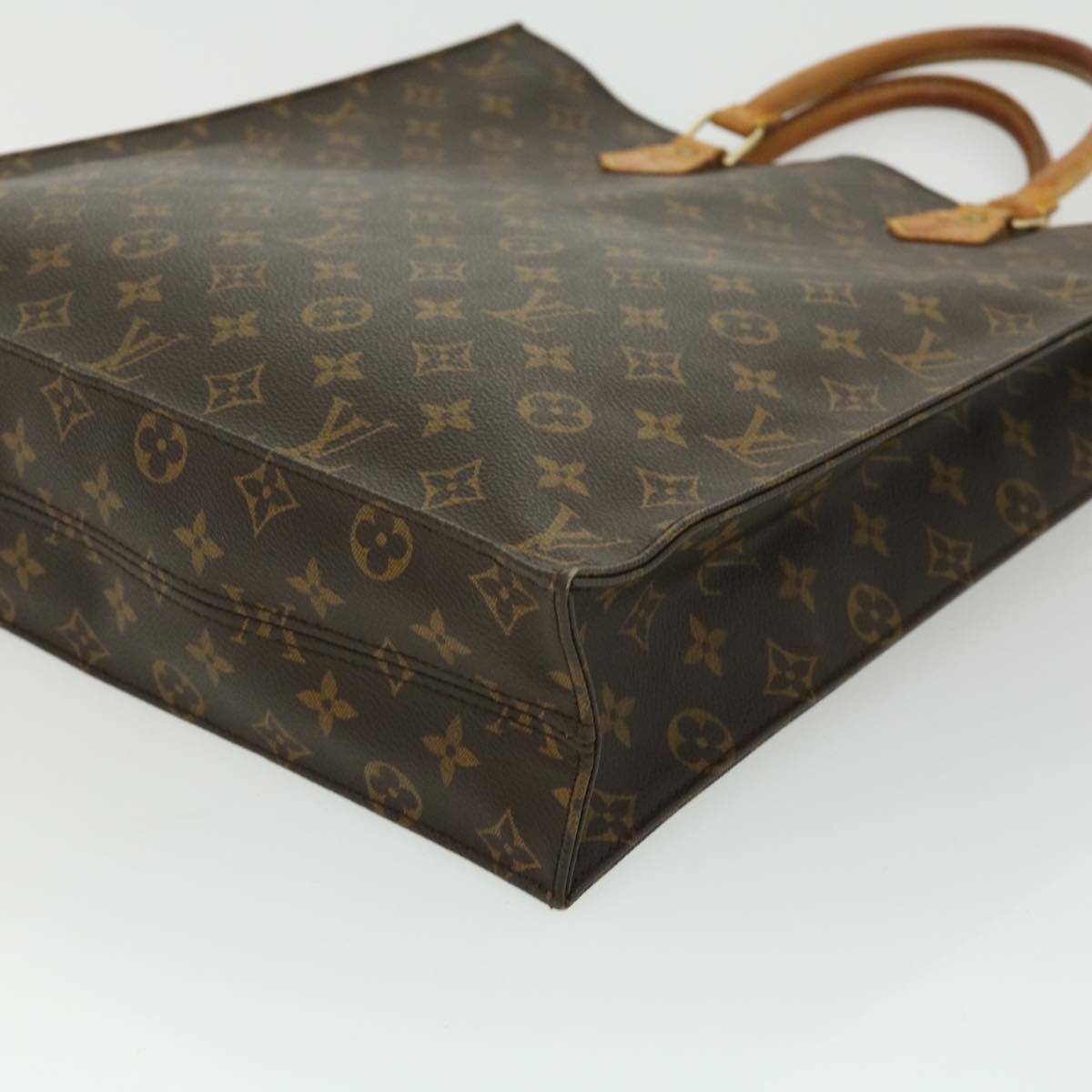 LOUIS VUITTON Monogram Sac Plat Hand Bag M51140 LV jk2424