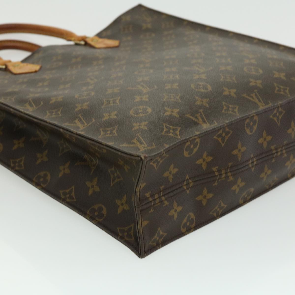 LOUIS VUITTON Monogram Sac Plat Hand Bag M51140 LV jk2424