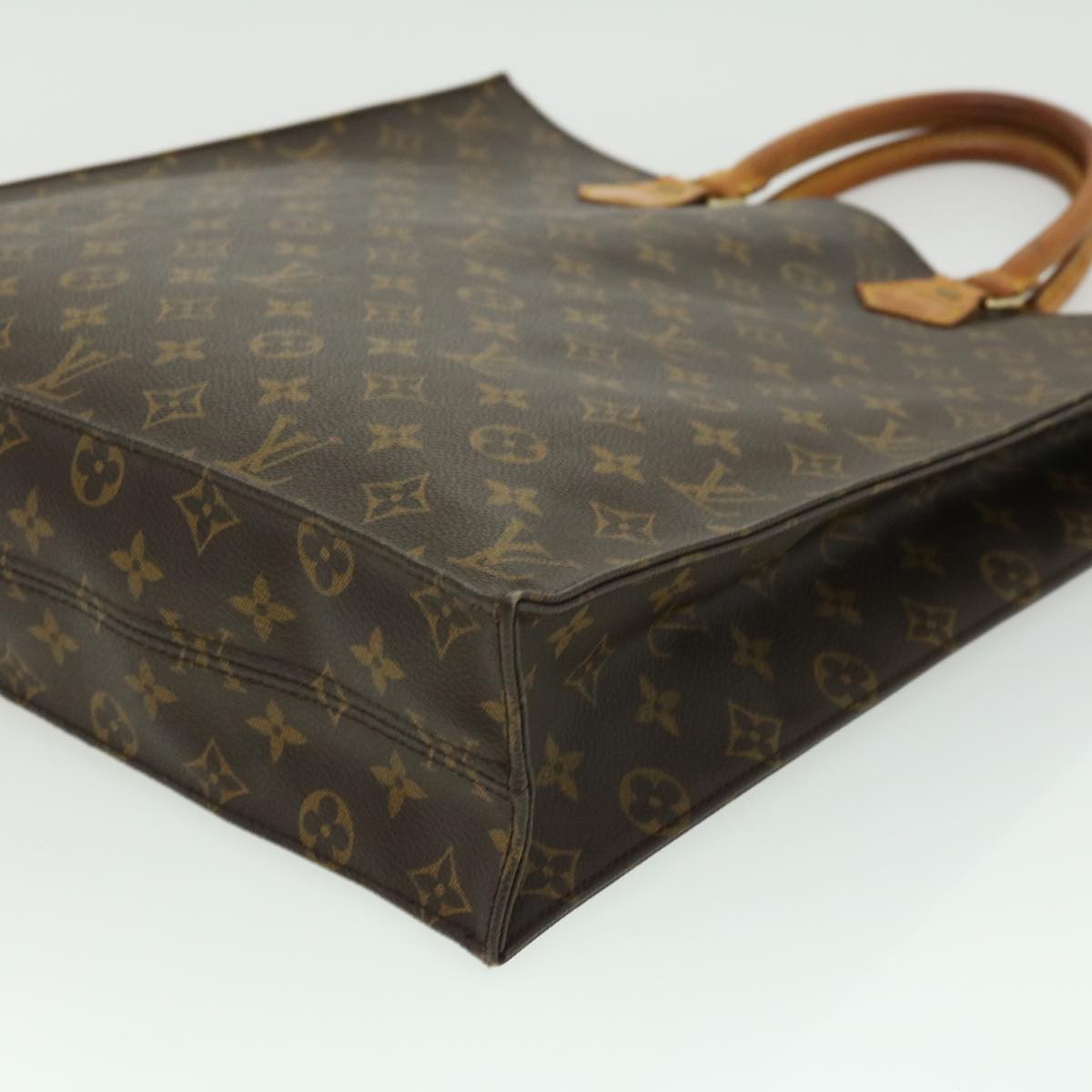 LOUIS VUITTON Monogram Sac Plat Hand Bag M51140 LV jk2424