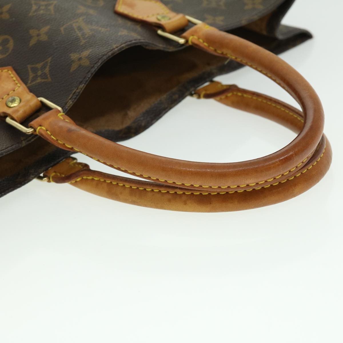 LOUIS VUITTON Monogram Sac Plat Hand Bag M51140 LV jk2424