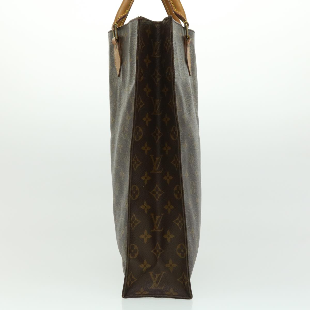 LOUIS VUITTON Monogram Sac Plat Hand Bag M51140 LV jk2425