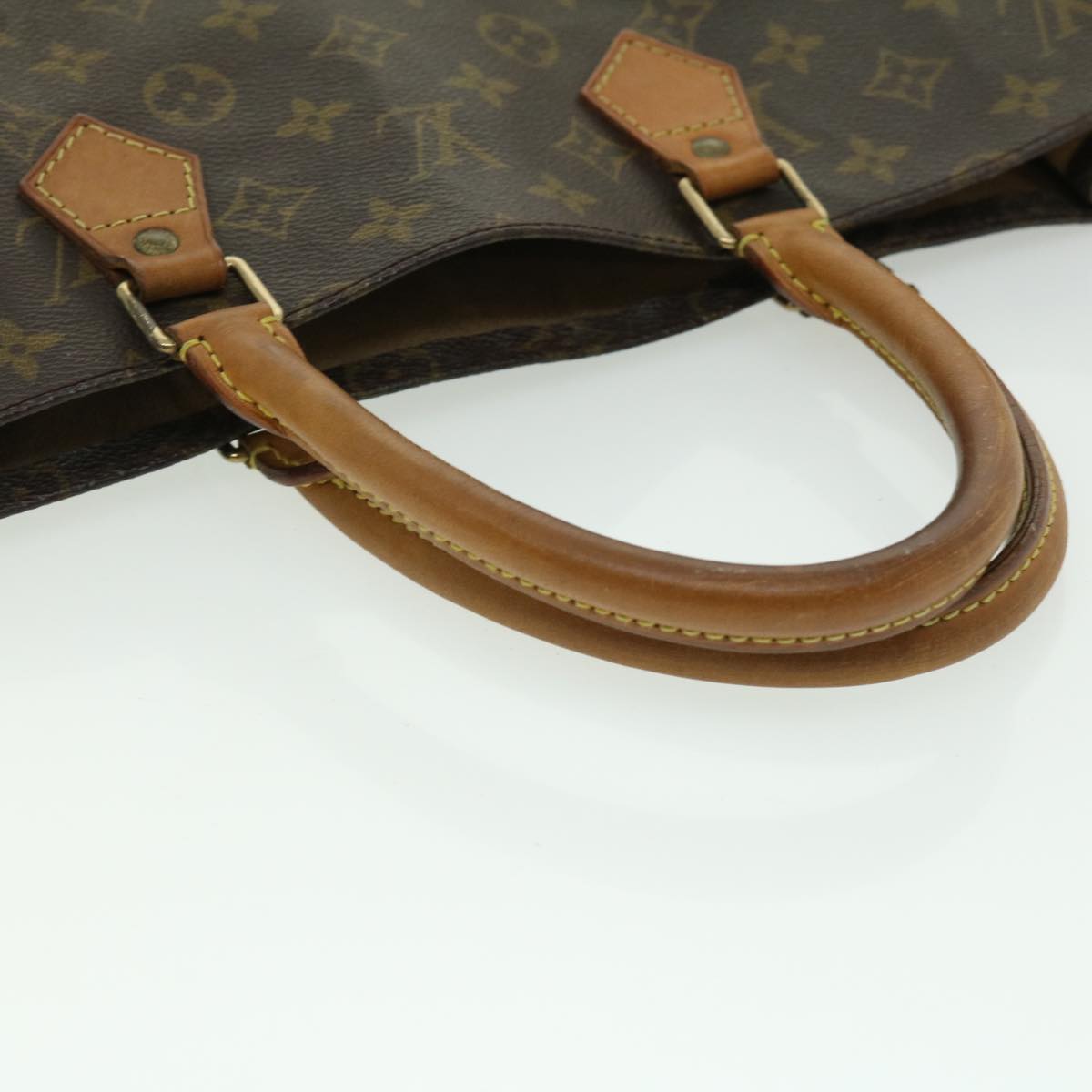 LOUIS VUITTON Monogram Sac Plat Hand Bag M51140 LV jk2425