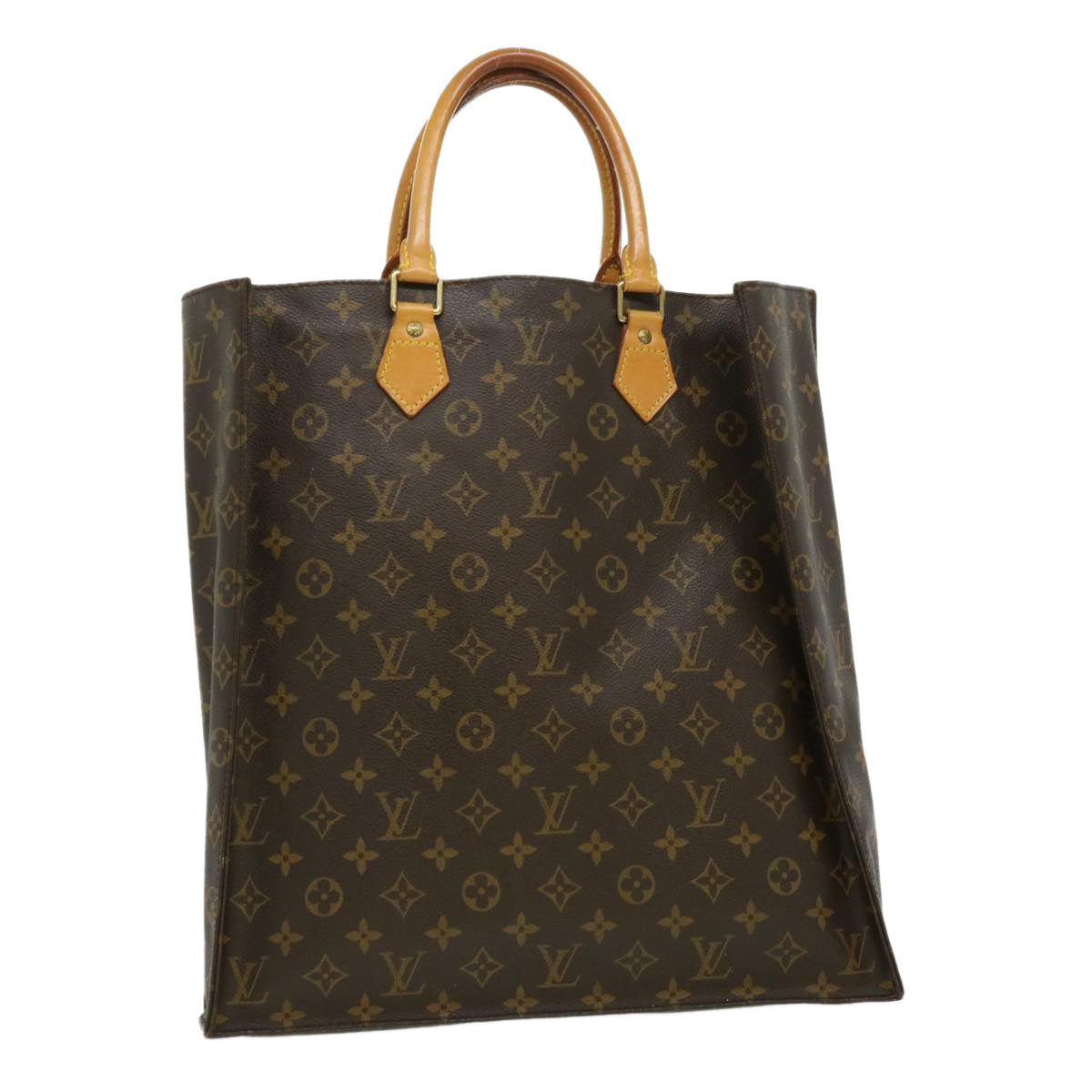 LOUIS VUITTON Monogram Sac Plat Hand Bag M51140 LV jk2426