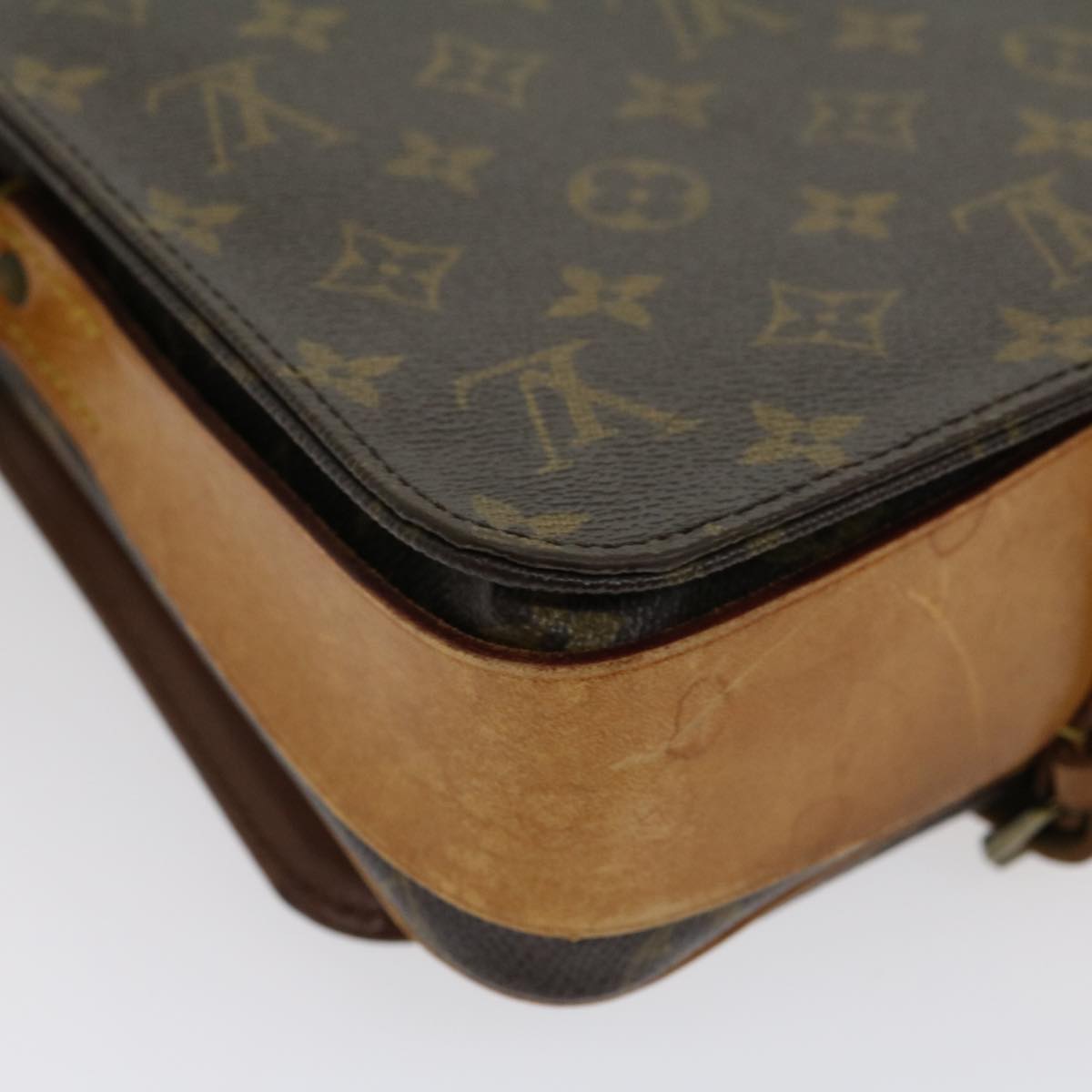 LOUIS VUITTON Monogram Cartouchiere MM Shoulder Bag M51253 LV jk2434