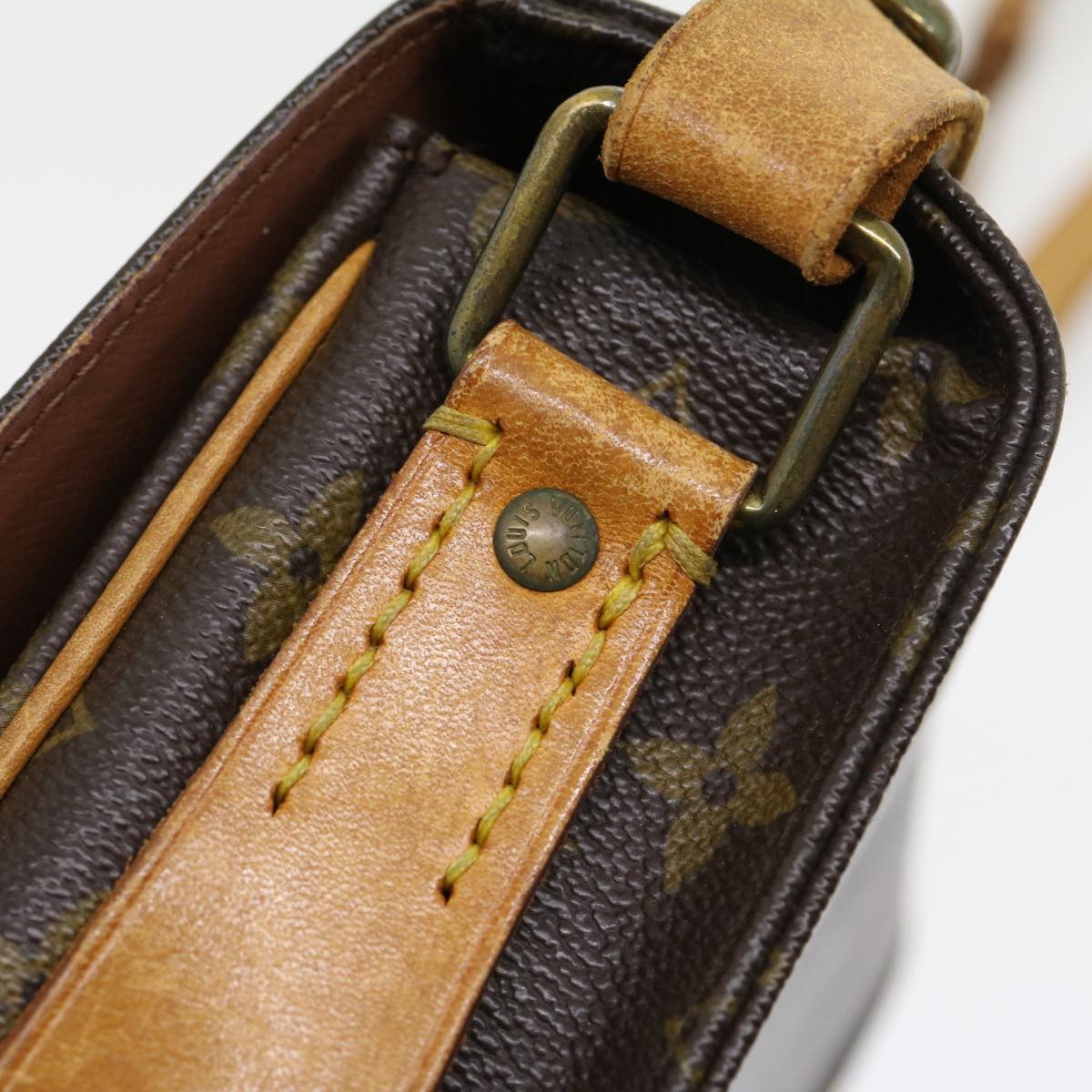 LOUIS VUITTON Monogram Cartouchiere MM Shoulder Bag M51253 LV jk2434