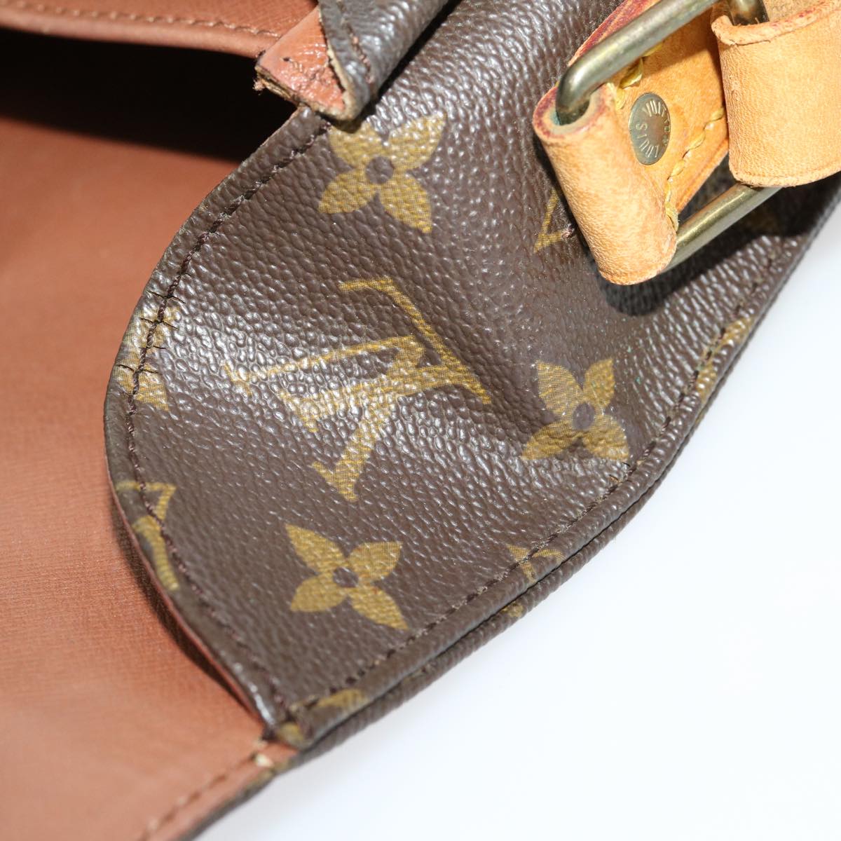 LOUIS VUITTON Monogram Cartouchiere MM Shoulder Bag M51253 LV jk2434