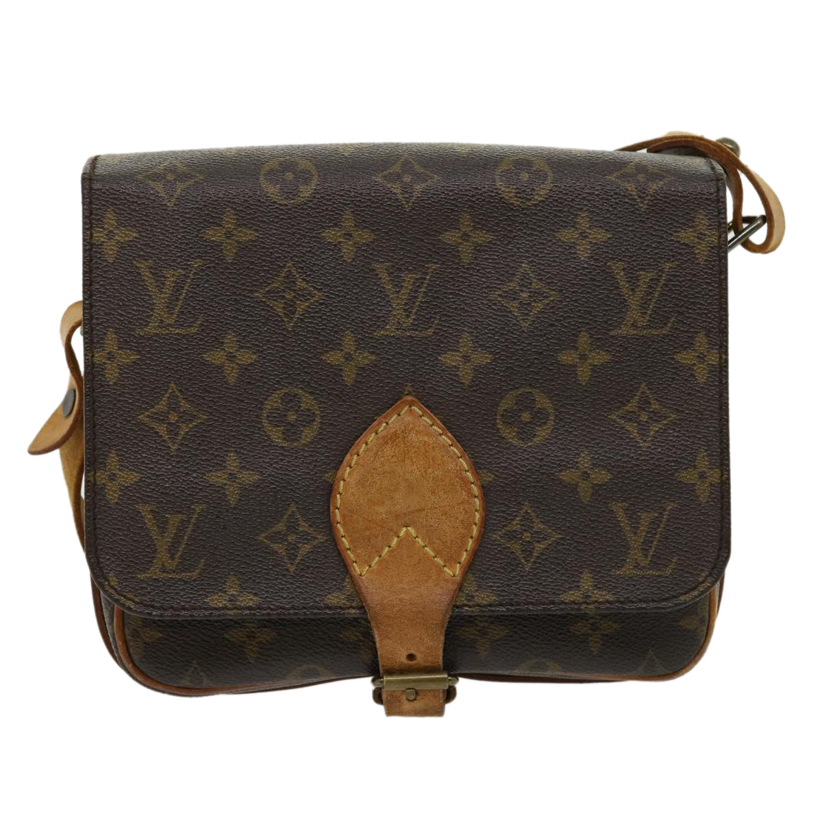 LOUIS VUITTON Monogram Cartouchiere MM Shoulder Bag M51253 LV jk2434