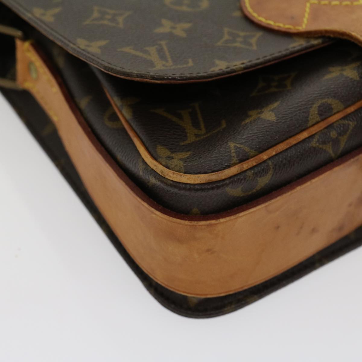LOUIS VUITTON Monogram Cartouchiere MM Shoulder Bag M51253 LV jk2435