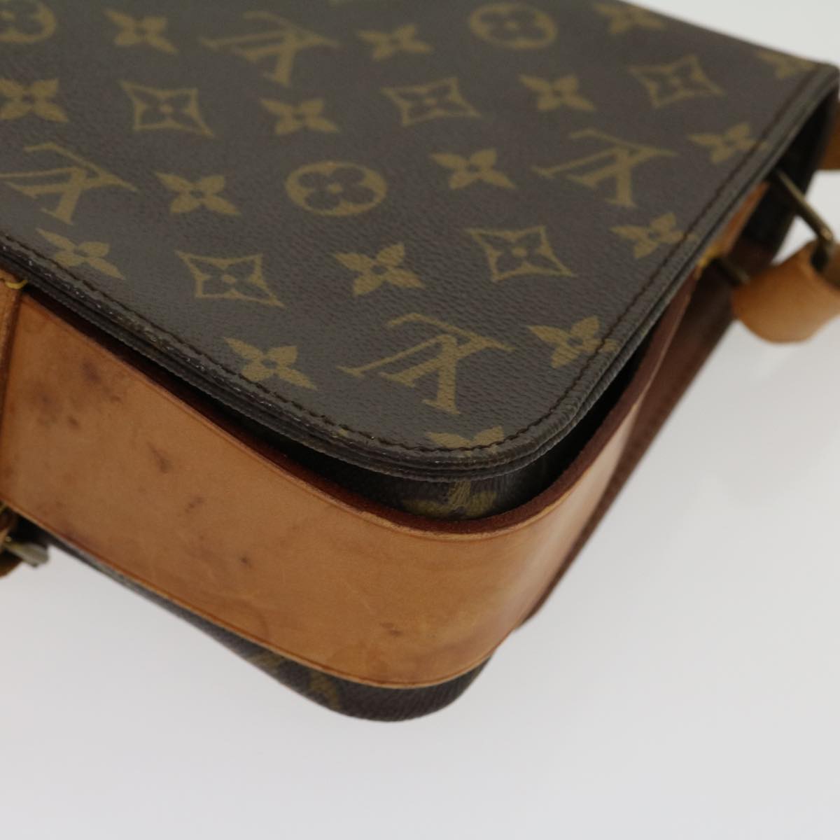 LOUIS VUITTON Monogram Cartouchiere MM Shoulder Bag M51253 LV jk2435
