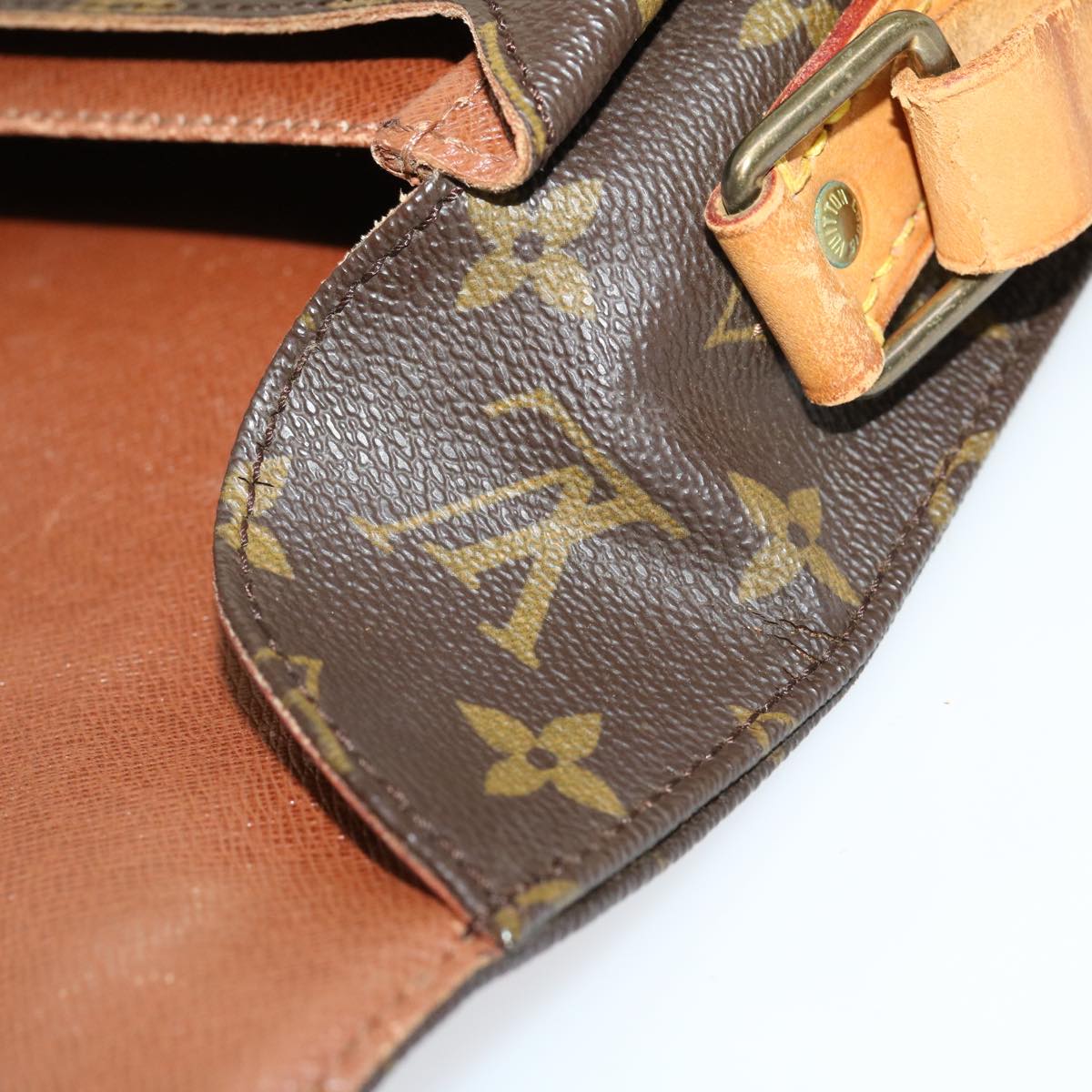 LOUIS VUITTON Monogram Cartouchiere MM Shoulder Bag M51253 LV jk2435