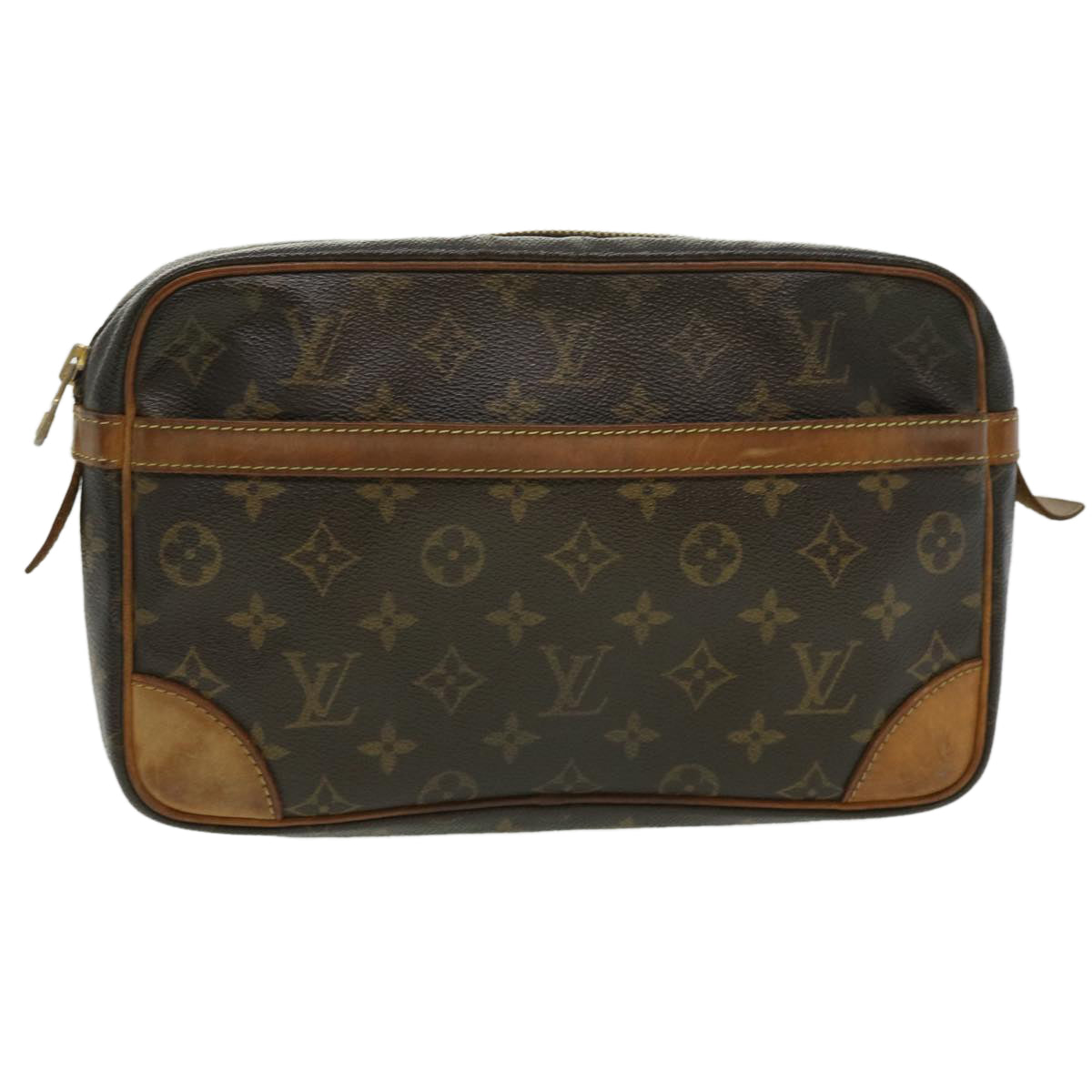 LOUIS VUITTON Monogram Compiegne 28 Clutch Bag M51845 LV jk2455