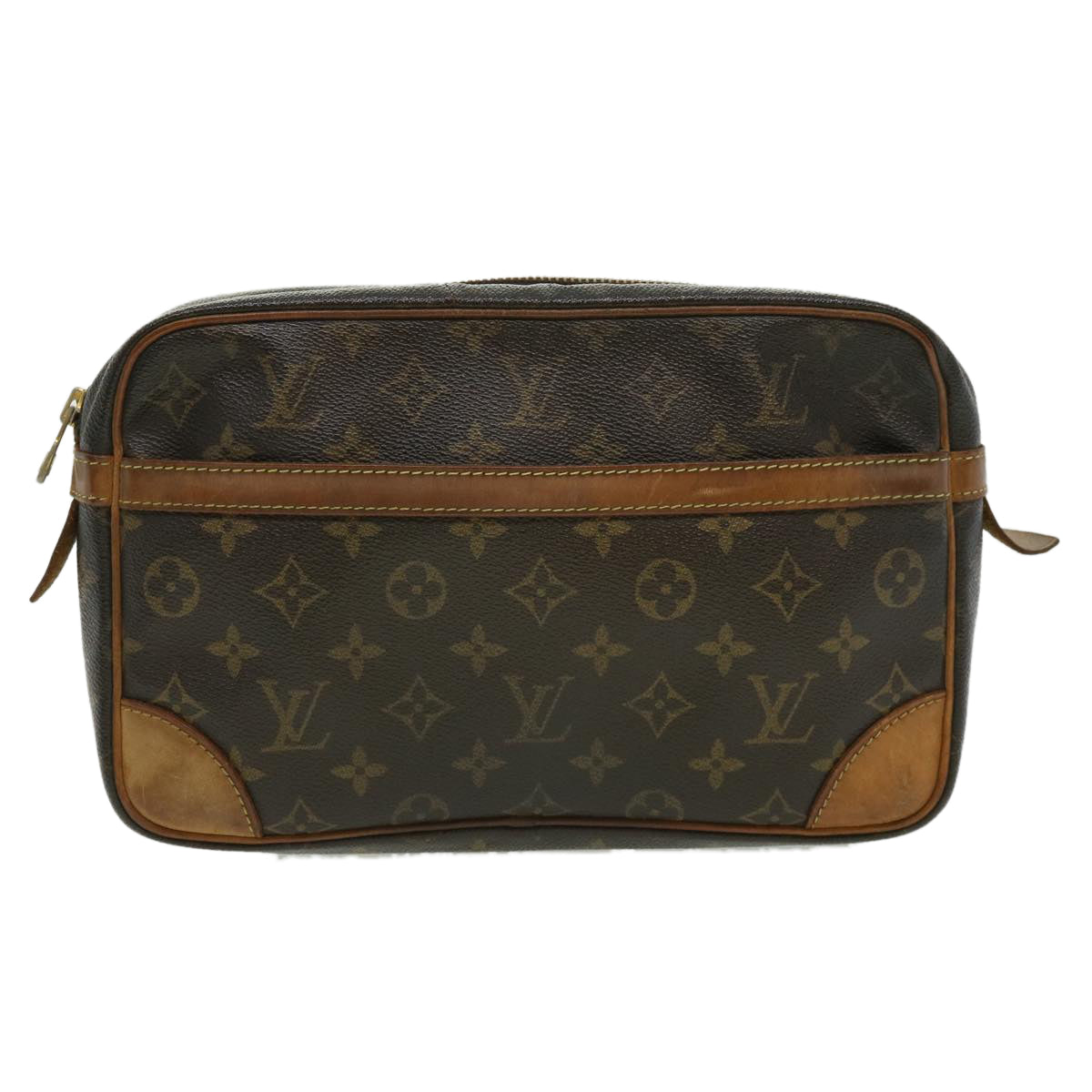 LOUIS VUITTON Monogram Compiegne 28 Clutch Bag M51845 LV jk2455