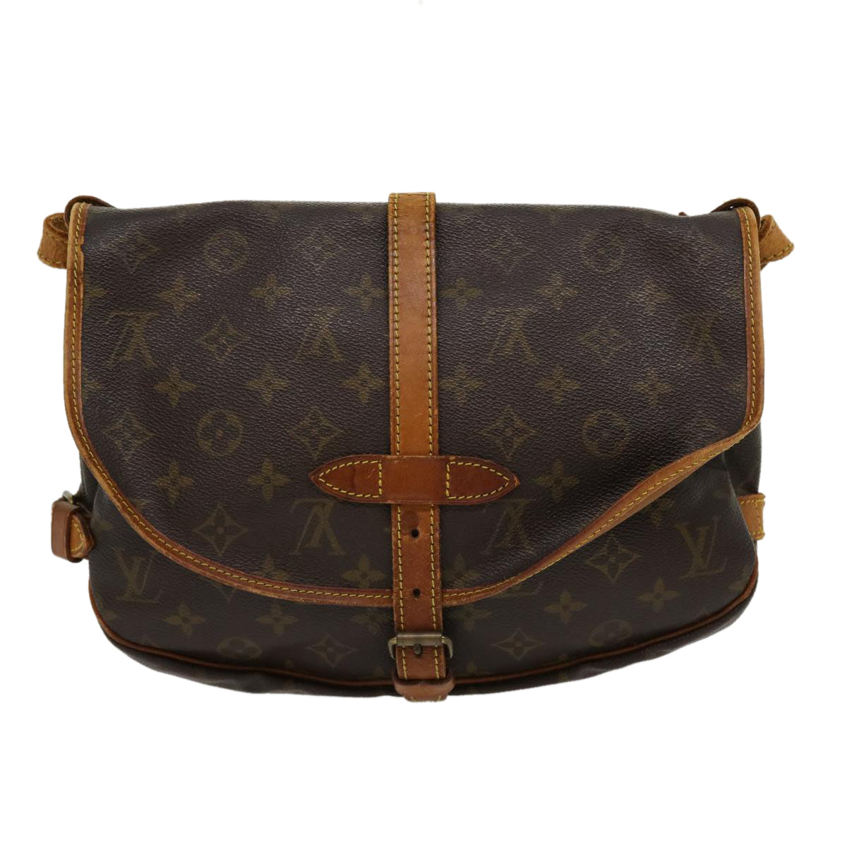 LOUIS VUITTON Monogram Saumur 30 Shoulder Bag M42256 LV jk2467