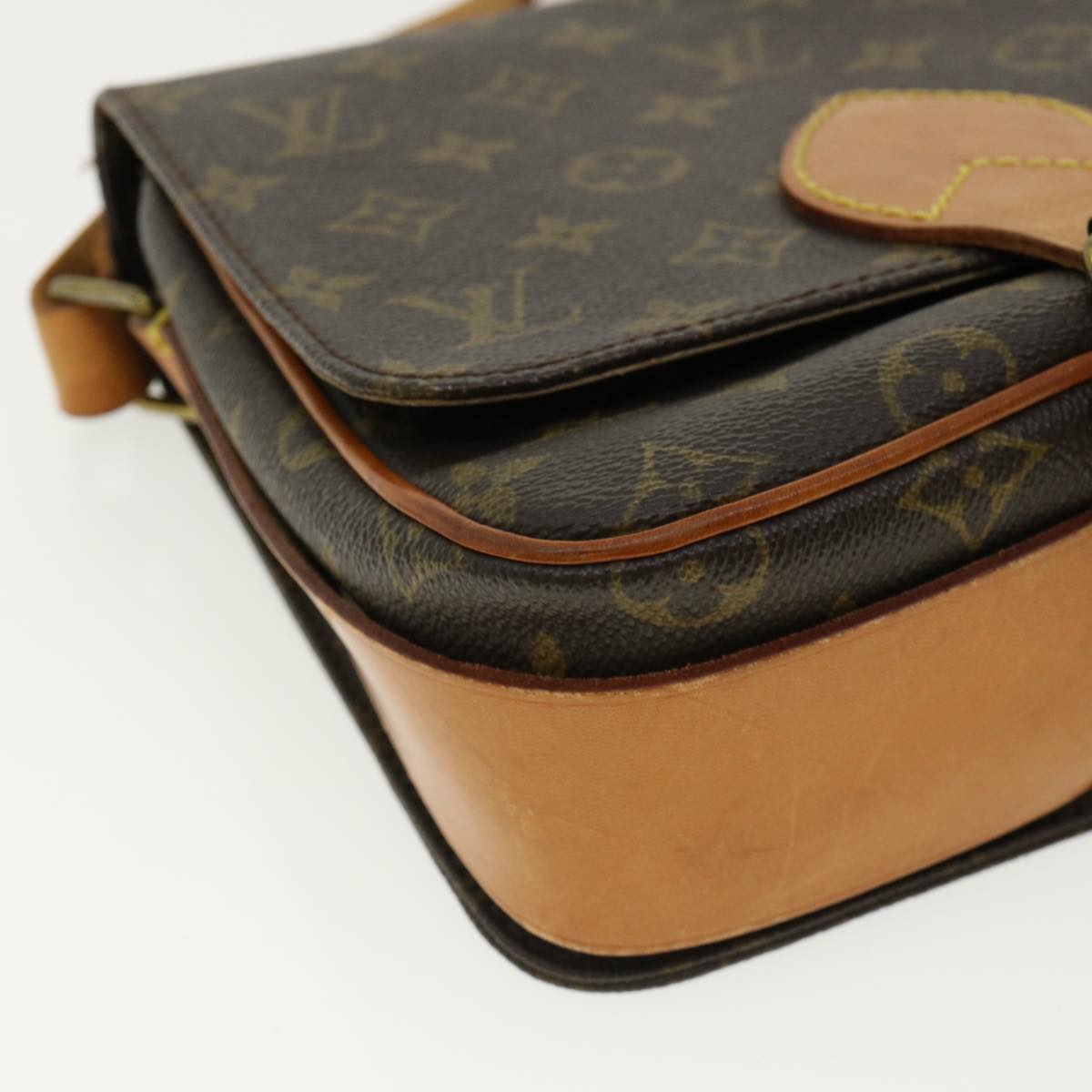 LOUIS VUITTON Monogram Cartouchiere MM Shoulder Bag M51253 LV jk2528