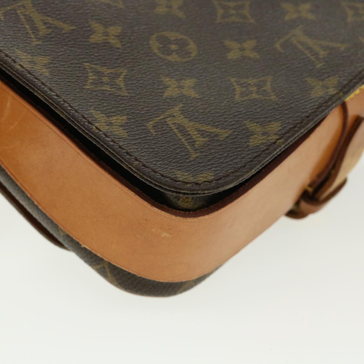 LOUIS VUITTON Monogram Cartouchiere MM Shoulder Bag M51253 LV jk2528