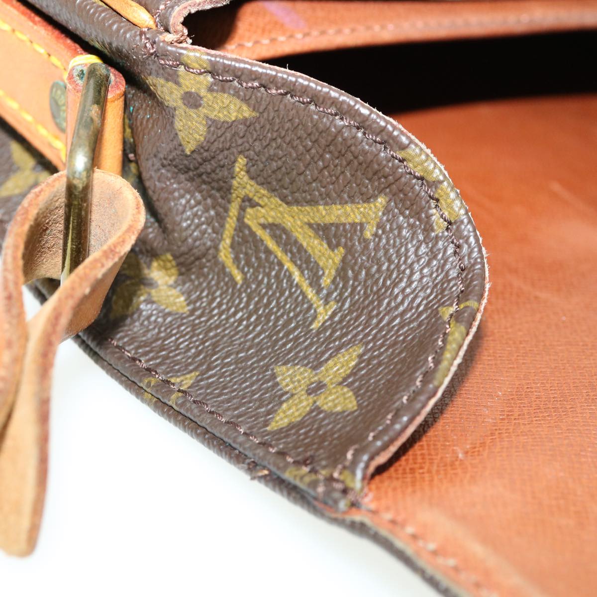 LOUIS VUITTON Monogram Cartouchiere MM Shoulder Bag M51253 LV jk2528