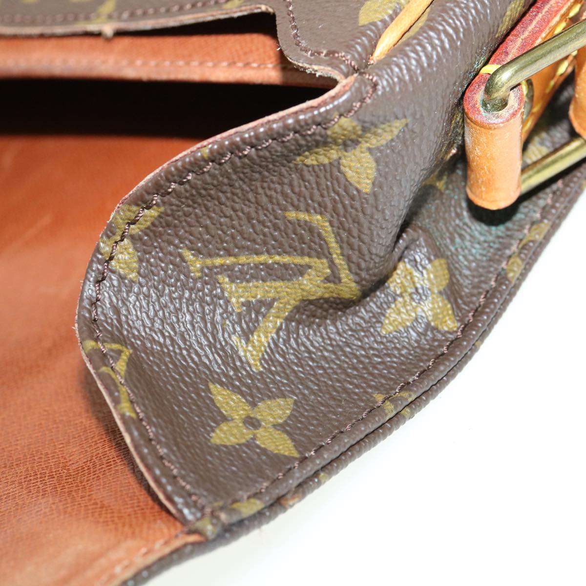 LOUIS VUITTON Monogram Cartouchiere MM Shoulder Bag M51253 LV jk2528