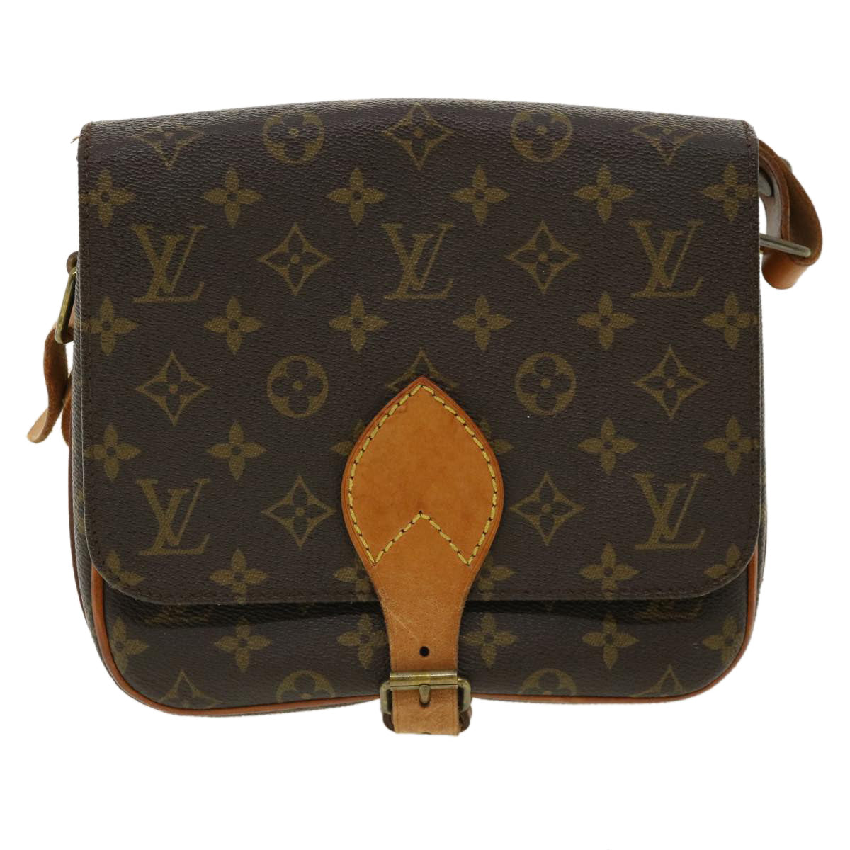 LOUIS VUITTON Monogram Cartouchiere MM Shoulder Bag M51253 LV jk2528