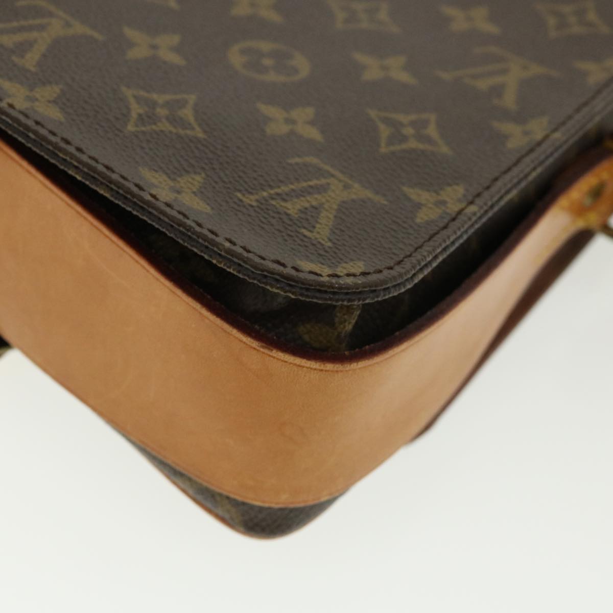 LOUIS VUITTON Monogram Cartouchiere MM Shoulder Bag M51253 LV jk2529