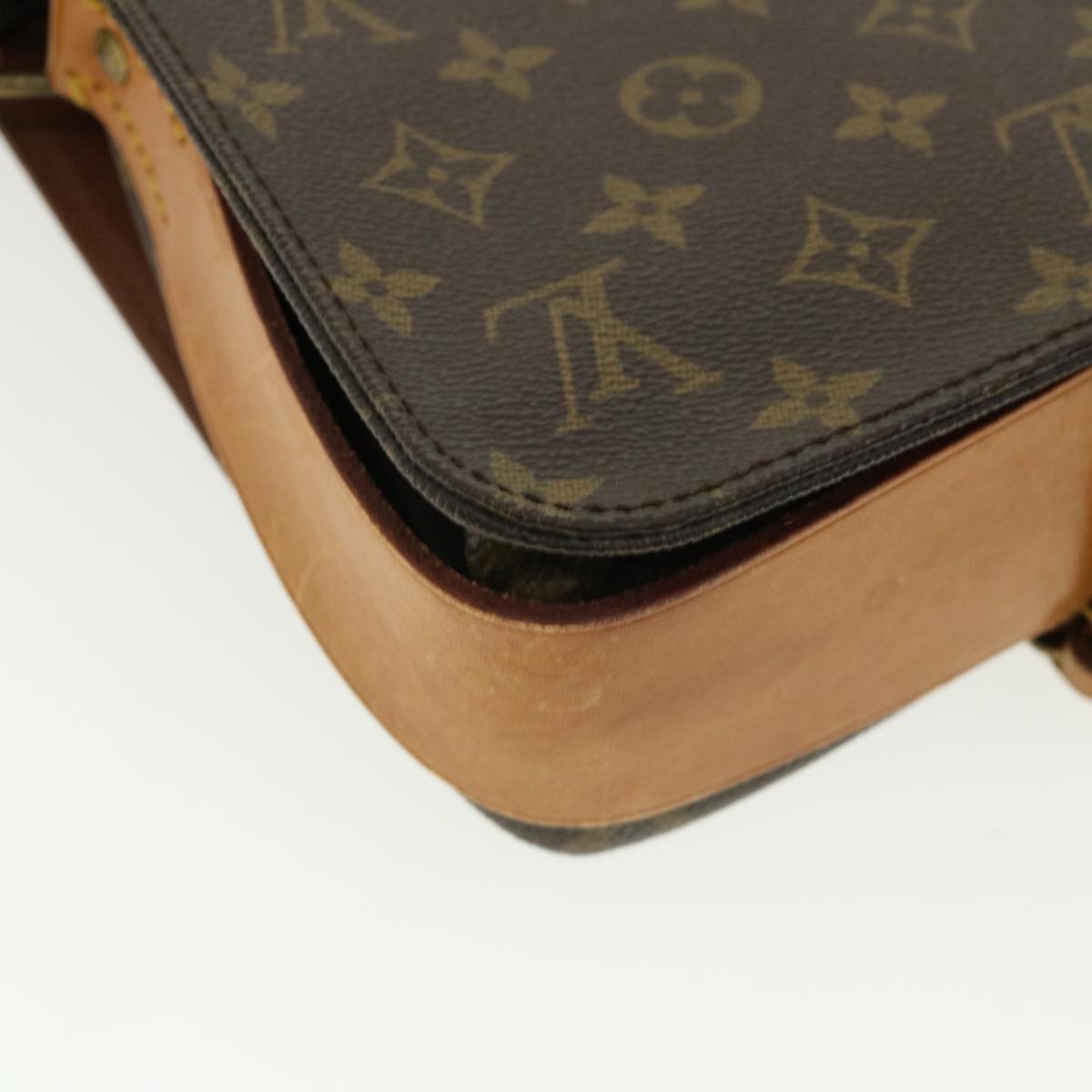 LOUIS VUITTON Monogram Cartouchiere MM Shoulder Bag M51253 LV jk2529