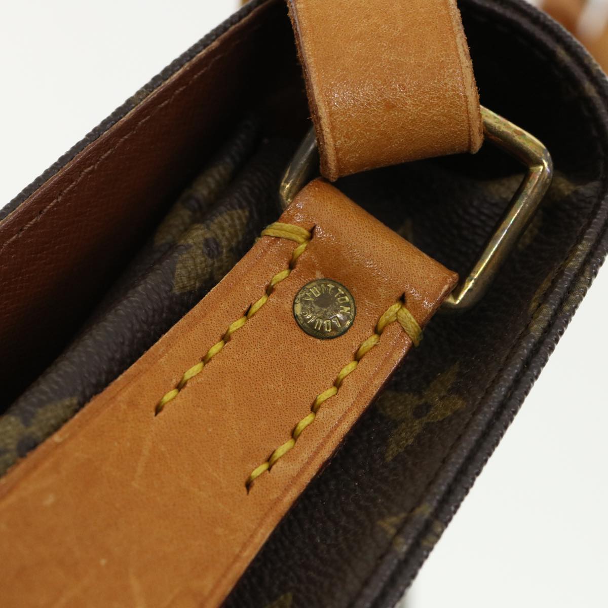 LOUIS VUITTON Monogram Cartouchiere MM Shoulder Bag M51253 LV jk2529