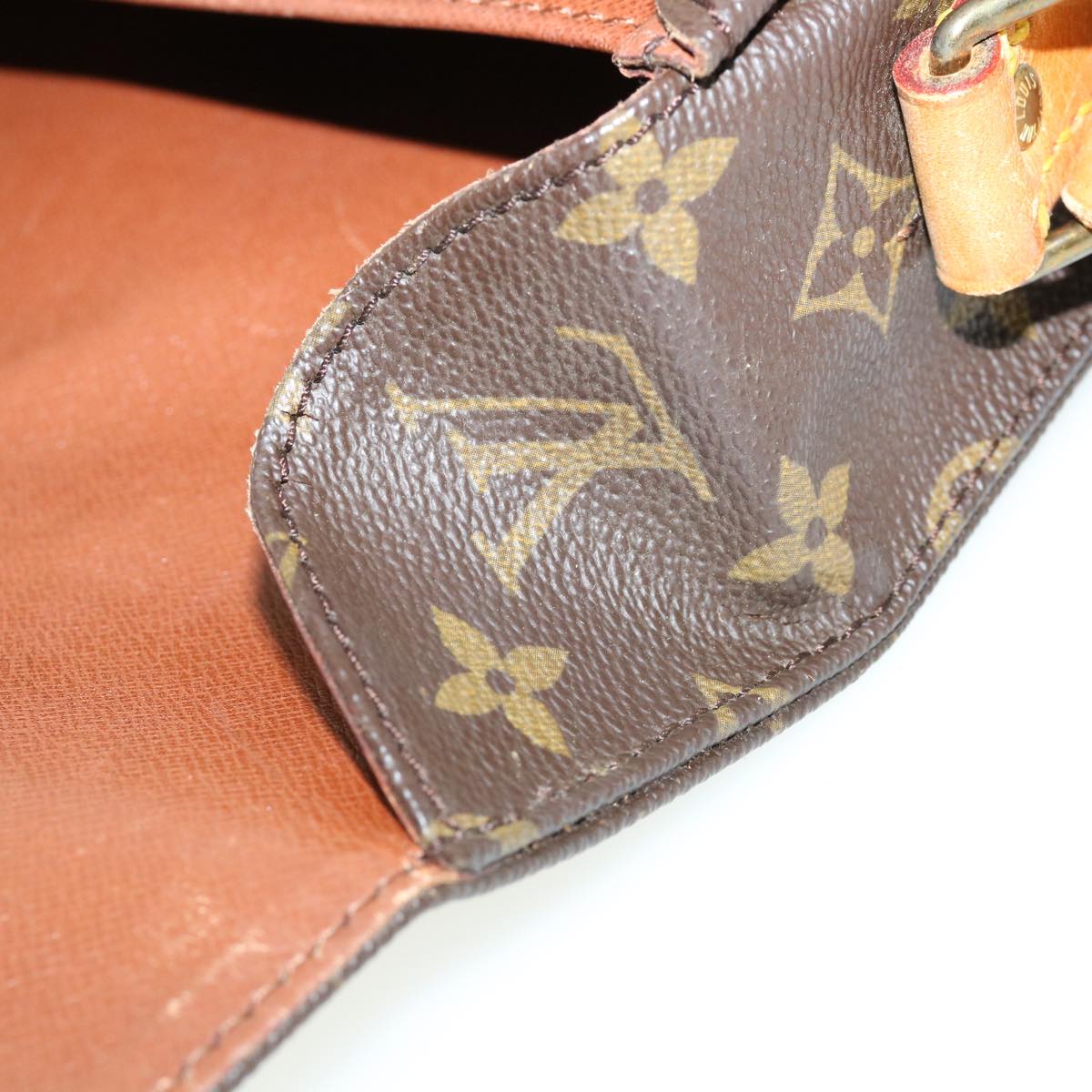 LOUIS VUITTON Monogram Cartouchiere MM Shoulder Bag M51253 LV jk2529