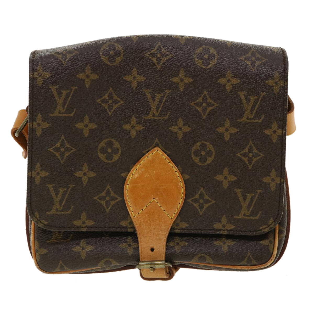 LOUIS VUITTON Monogram Cartouchiere MM Shoulder Bag M51253 LV jk2529