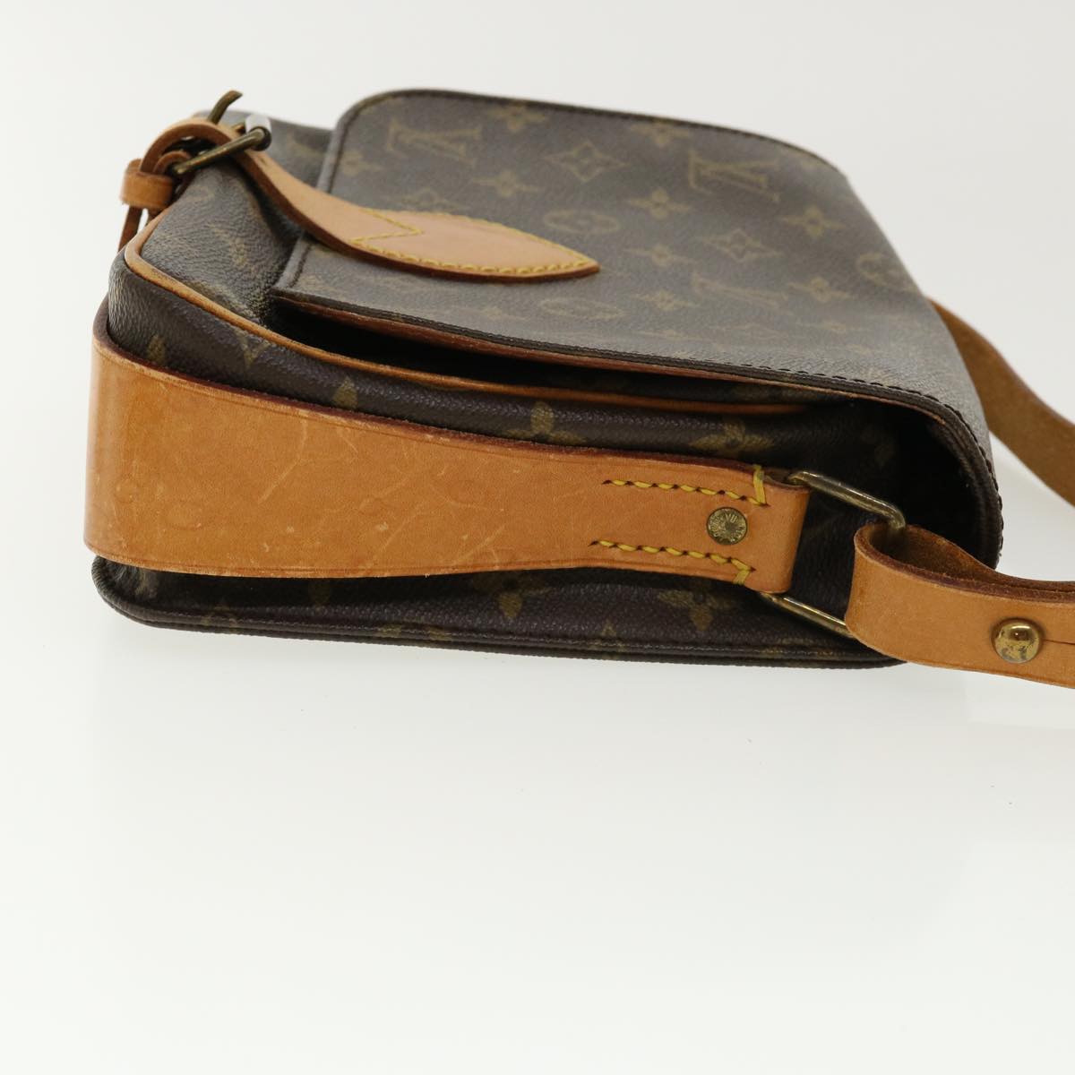 LOUIS VUITTON Monogram Cartouchiere MM Shoulder Bag M51253 LV jk2529