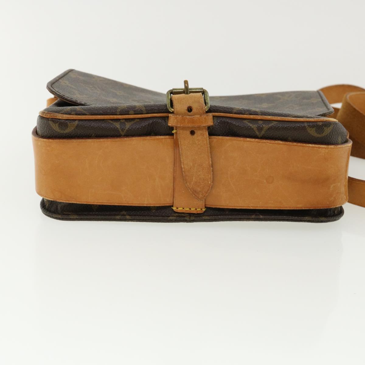 LOUIS VUITTON Monogram Cartouchiere MM Shoulder Bag M51253 LV jk2529