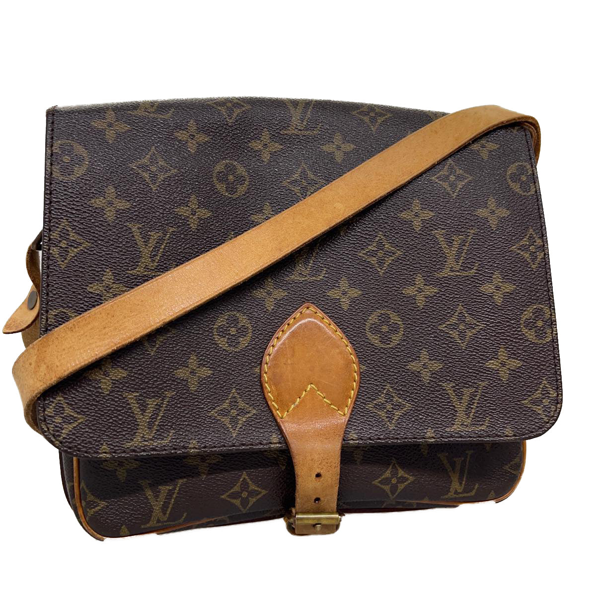 LOUIS VUITTON Monogram Cartouchiere GM Shoulder Bag M51252 LV jk2551