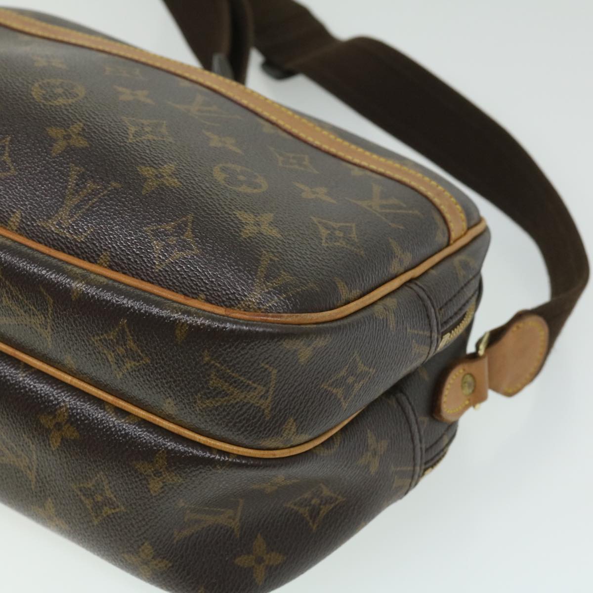 LOUIS VUITTON Monogram Reporter PM Shoulder Bag M45254 LV jk2557