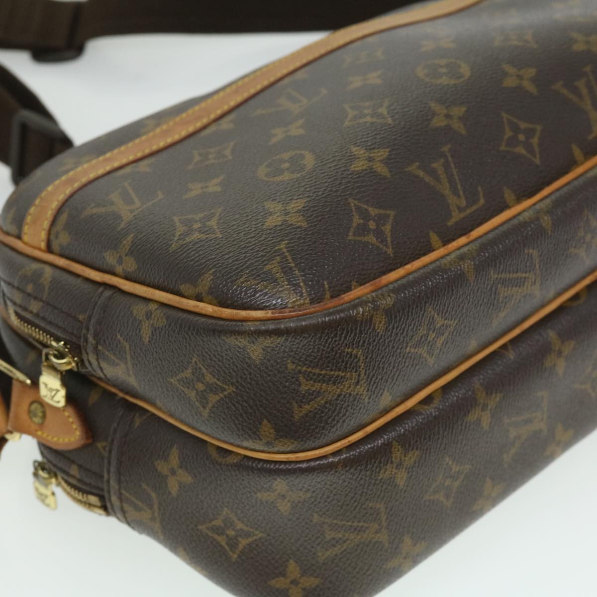 LOUIS VUITTON Monogram Reporter PM Shoulder Bag M45254 LV jk2557