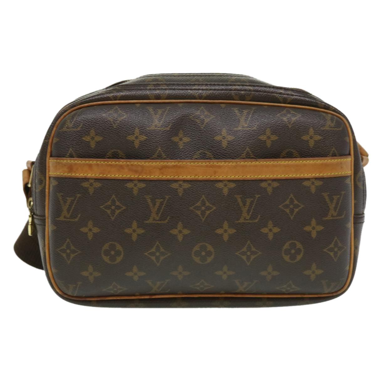 LOUIS VUITTON Monogram Reporter PM Shoulder Bag M45254 LV jk2557