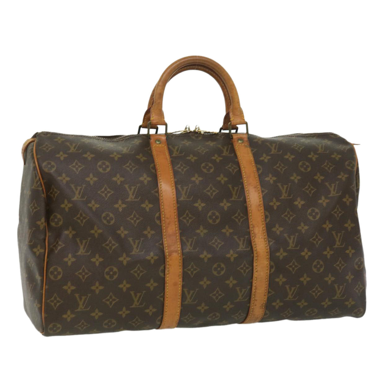 LOUIS VUITTON Monogram Keepall 50 Boston Bag M41426 LV jk2566