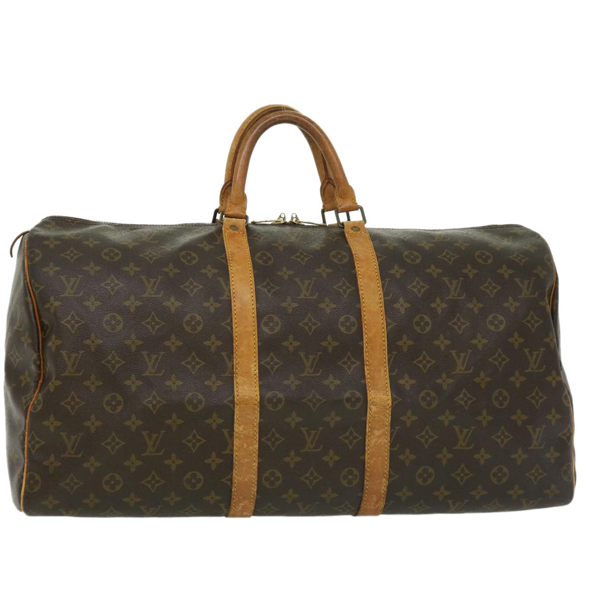 LOUIS VUITTON Monogram Keepall 55 Boston Bag M41424 LV jk2570