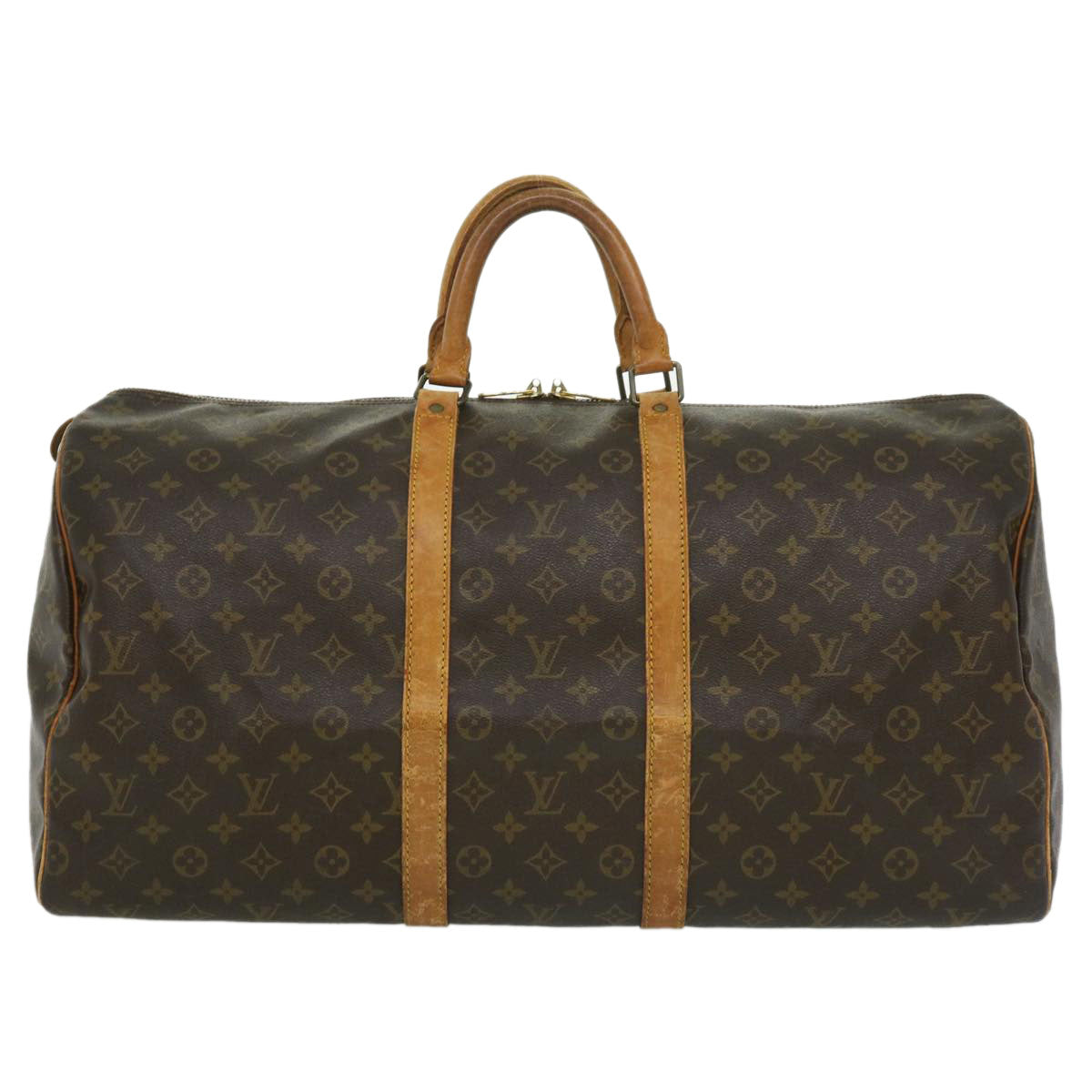 LOUIS VUITTON Monogram Keepall 55 Boston Bag M41424 LV jk2570