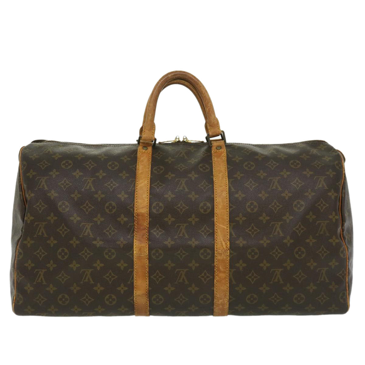 LOUIS VUITTON Monogram Keepall 55 Boston Bag M41424 LV jk2570