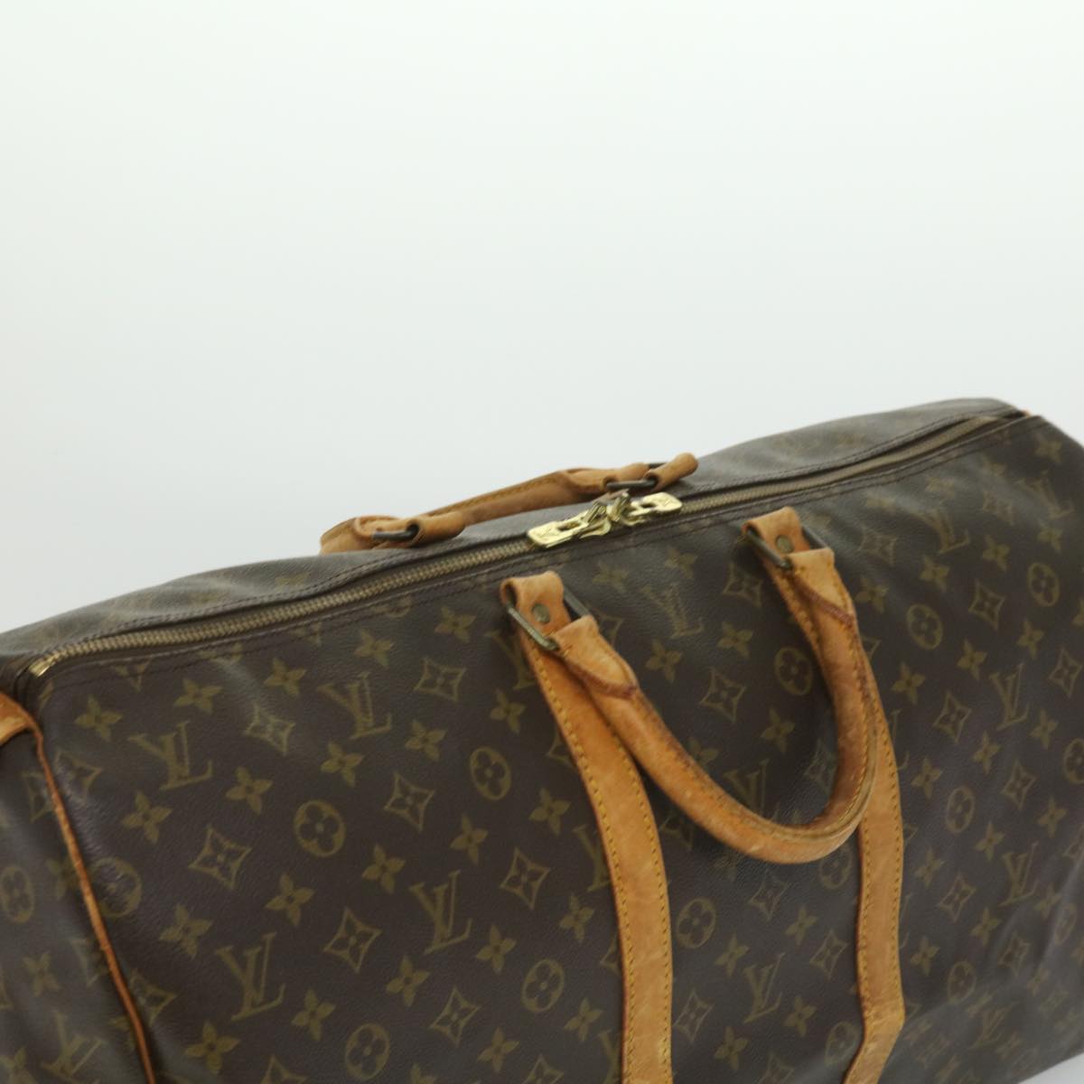 LOUIS VUITTON Monogram Keepall 55 Boston Bag M41424 LV jk2570