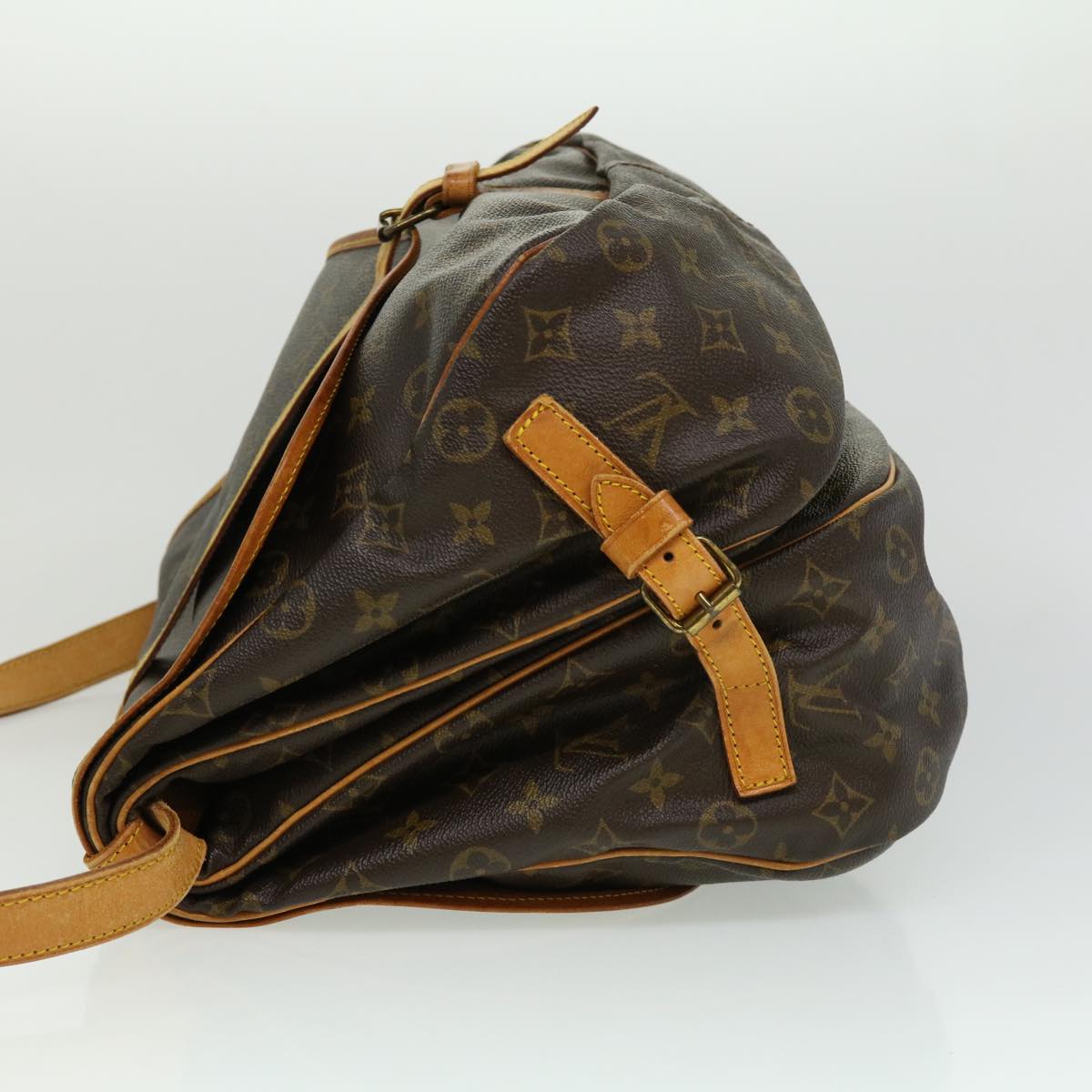 LOUIS VUITTON Monogram Saumur 35 Shoulder Bag M42254 LV jk2614