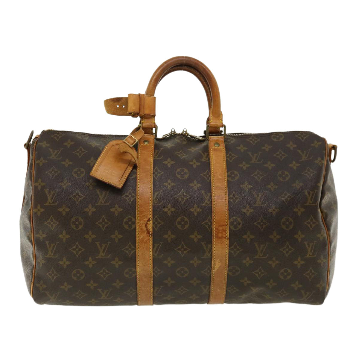 LOUIS VUITTON Monogram Keepall Bandouliere 45 Boston Bag M41418 LV jk2620