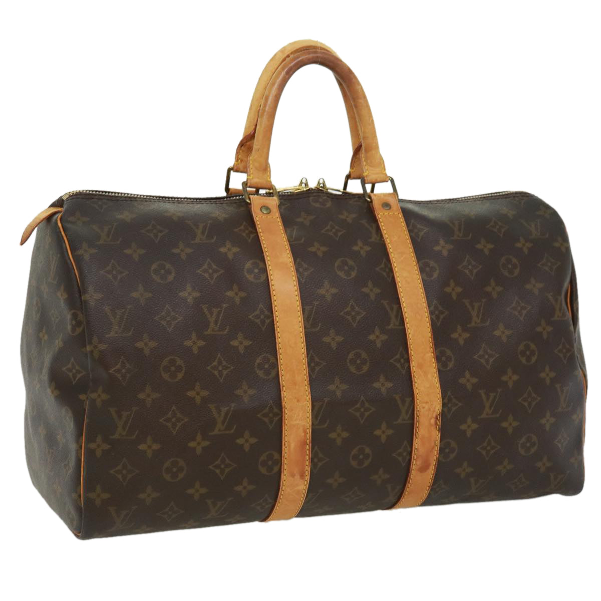 LOUIS VUITTON Monogram Keepall 45 Boston Bag M41428 LV jk2676