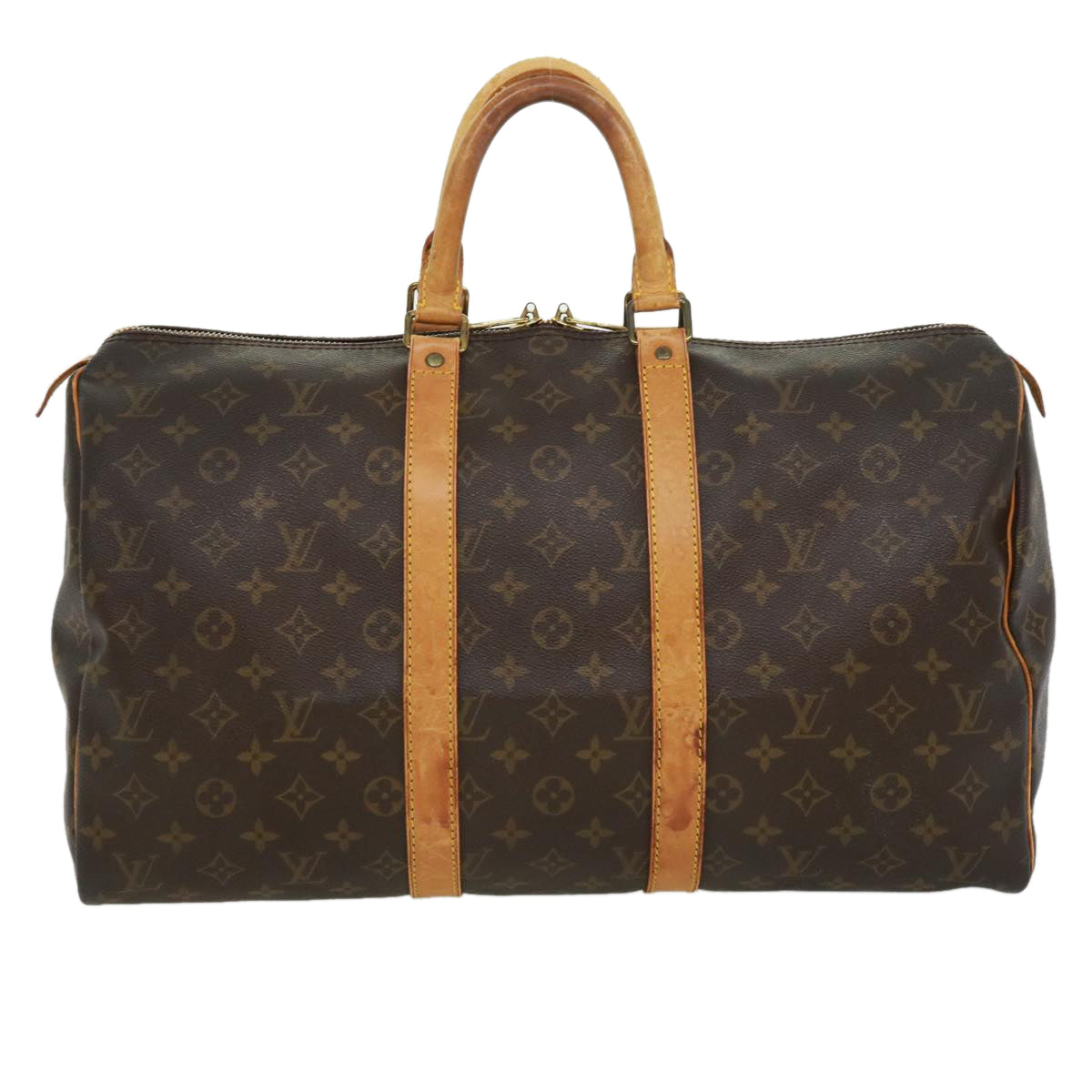 LOUIS VUITTON Monogram Keepall 45 Boston Bag M41428 LV jk2676