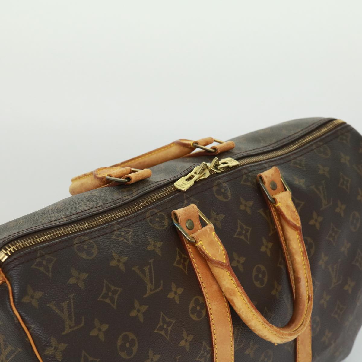 LOUIS VUITTON Monogram Keepall 45 Boston Bag M41428 LV jk2676