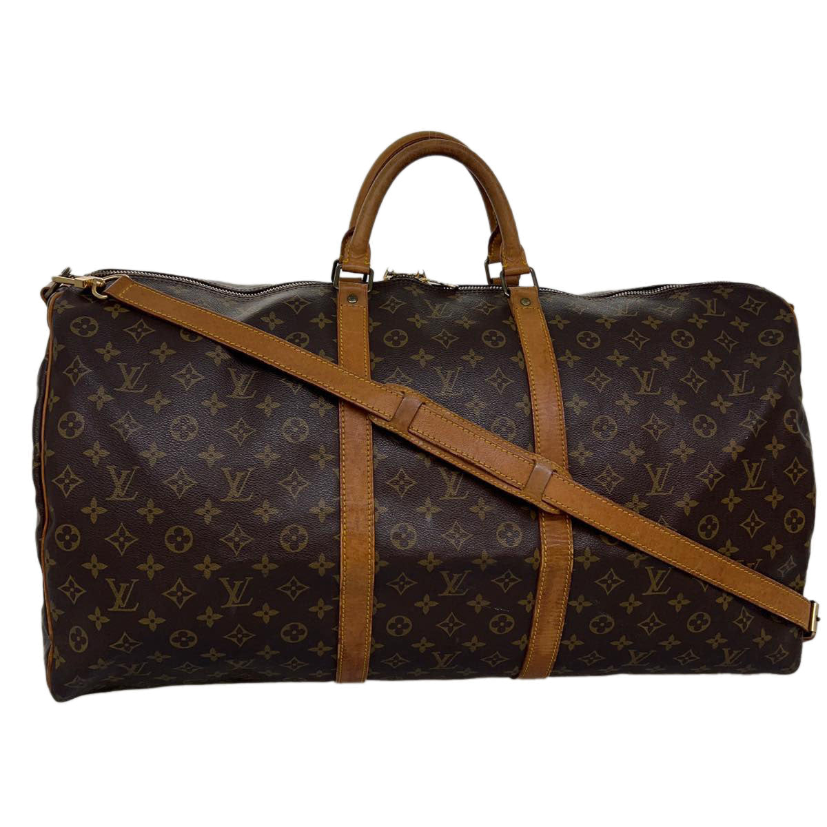 LOUIS VUITTON Monogram Keepall Bandouliere 60 Boston Bag M41412 LV jk2785